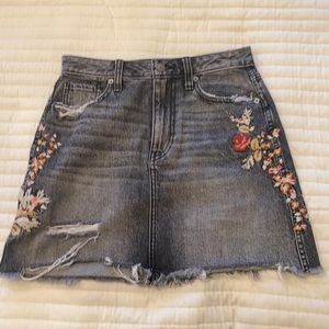 Abercrombie and Fitch Floral Demin Mini Skirt